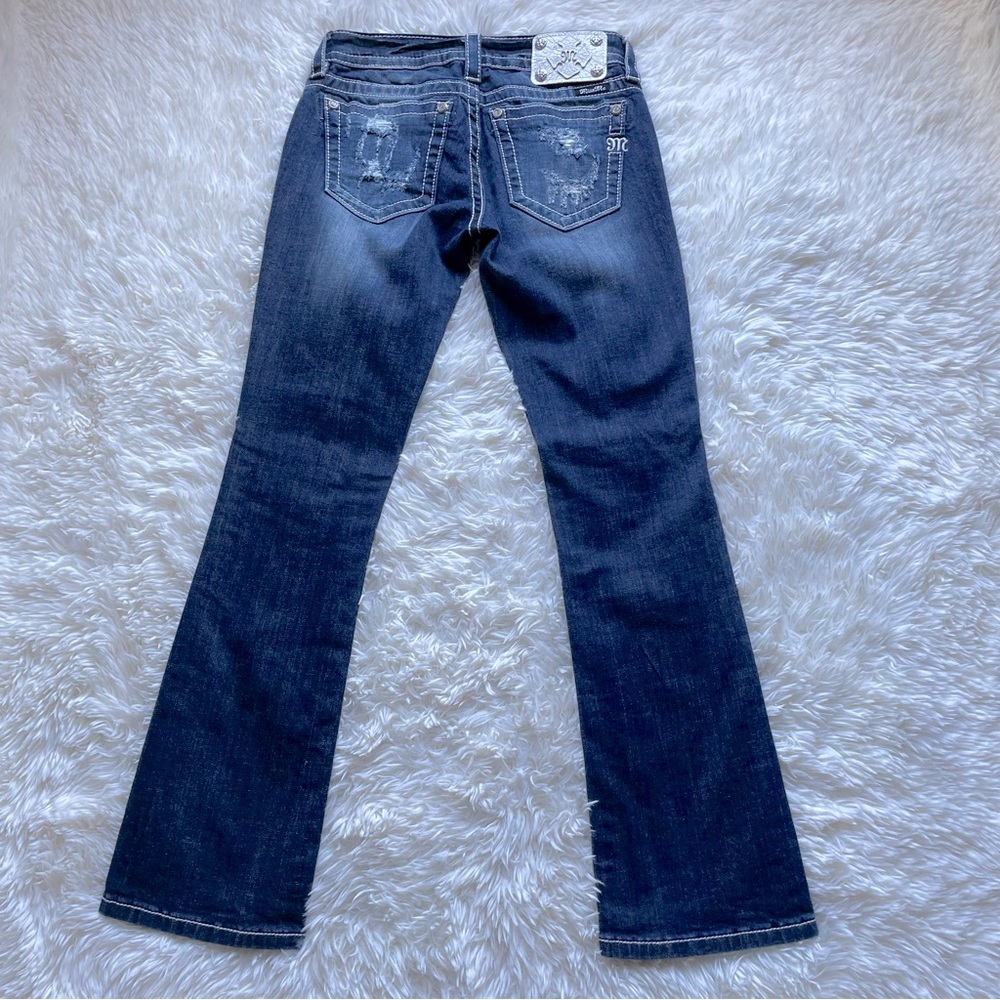 Miss Me Slim Boot Distressed Jeans 26 - Picture 3 of 8